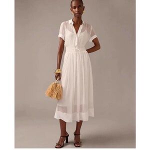 J. Crew Elena shirtdress in chiffon
Item style: BY930
Size: 0
Color: WHITE